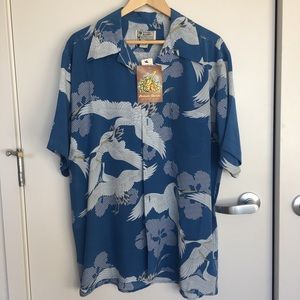 Silk Japanese print men’s shirt